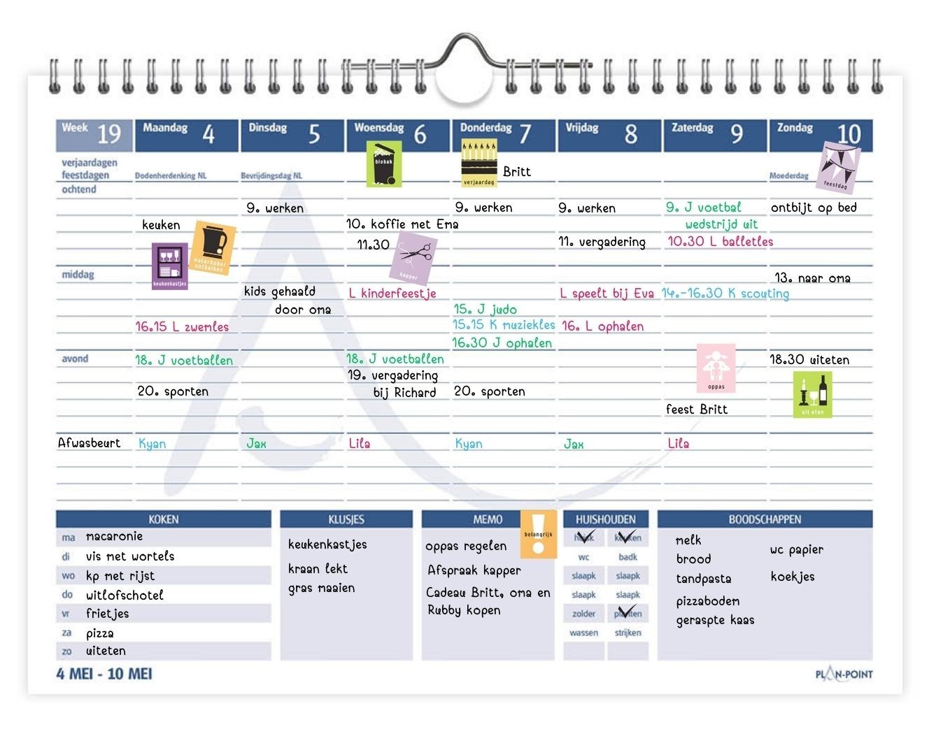 Organiseer het schooljaar: samen met de familieplanner