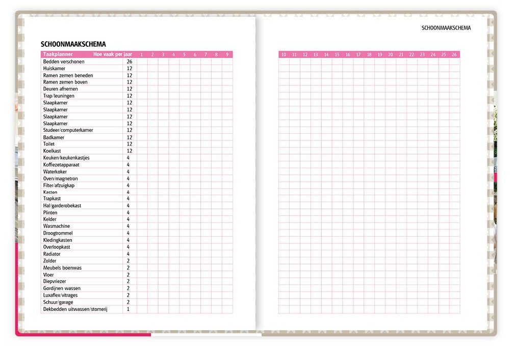 XL Organizing Agenda 2026 schoonmaakplanner